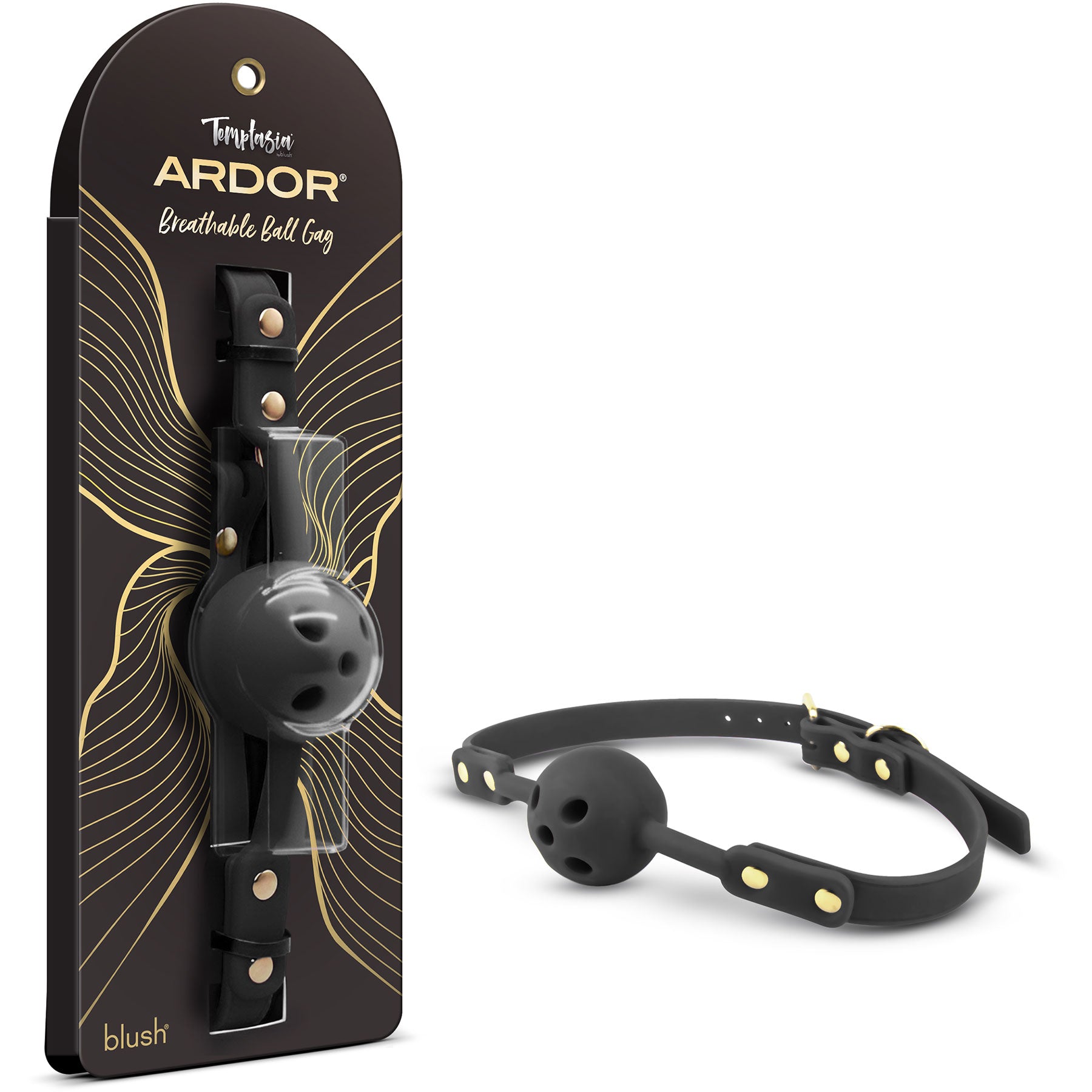 Temptasia® Ardor® Silicone Ball Gag - Black