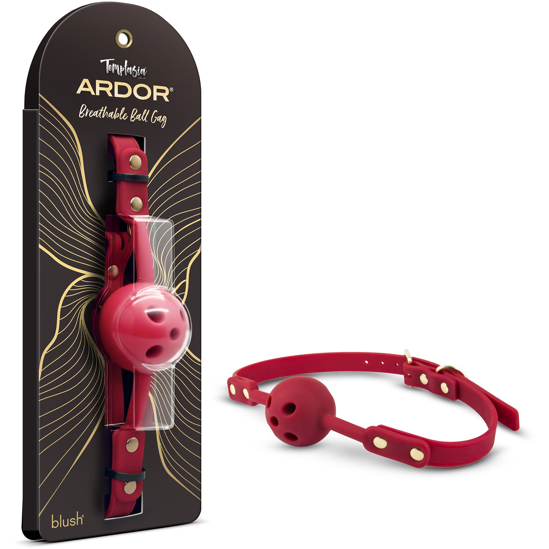 Temptasia® Ardor® Silicone Ball Gag - Red