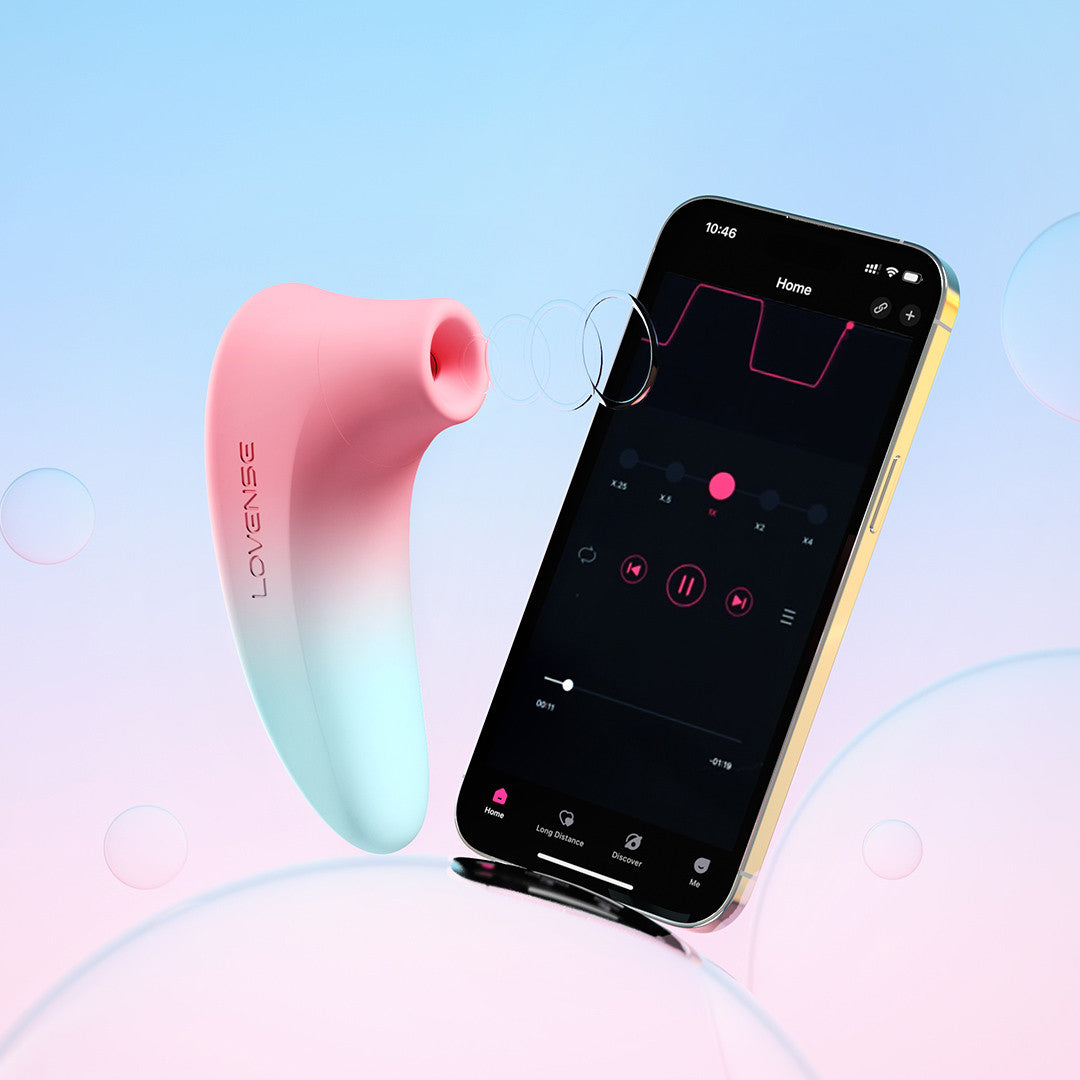 Lovense Tenera 2 Rechargeable Waterproof Silicone App Enabled Pressure Wave Clitoral Stimulator