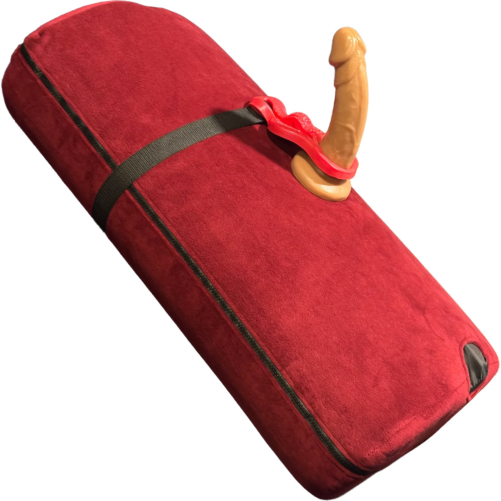 Uncover Creations Tentacle Grinder Cock Ring Shown With Dildo Strapped To Pillow