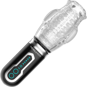 The Male Rose 3 Thrusting Rotating Vibrating Rechargeable Oral Sex Penis Masturbator - 3 Motors