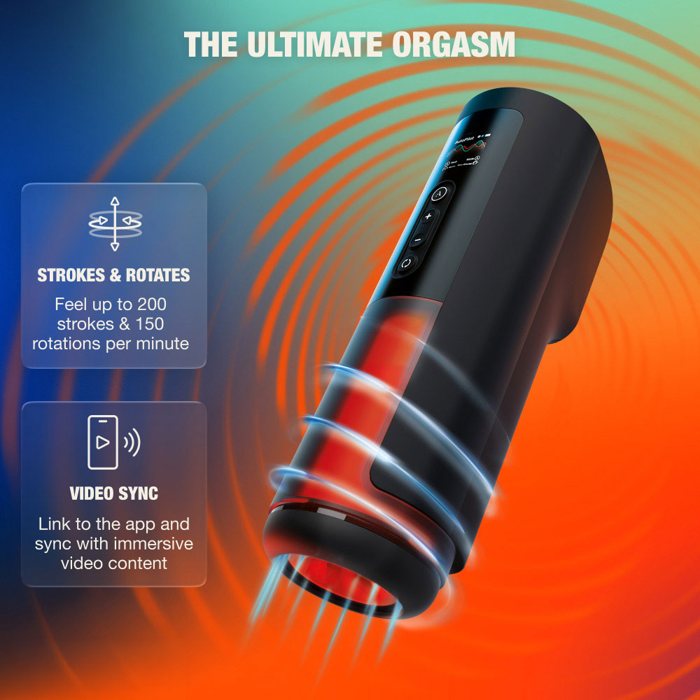Arcwave Thruster Stroking & Rotating Penis Masturbator - Infographic