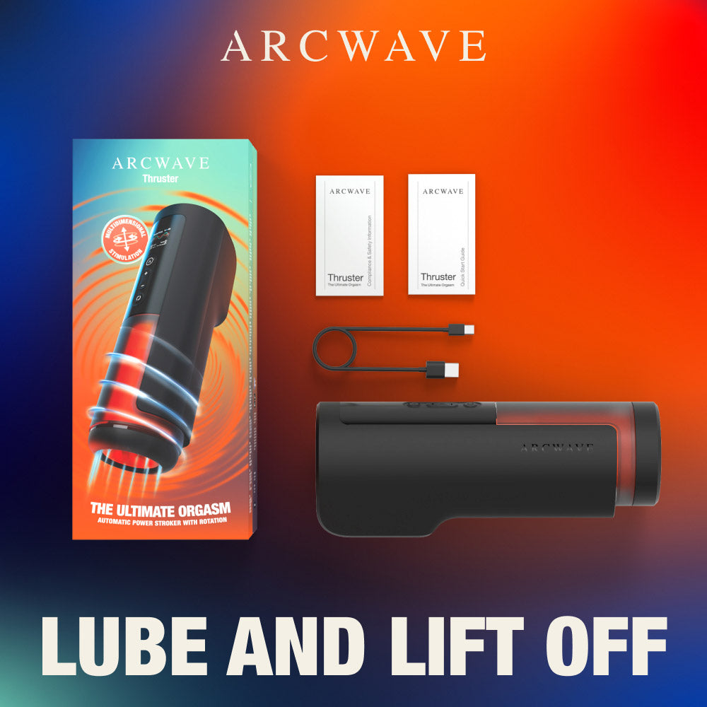 Arcwave Thruster Stroking & Rotating Penis Masturbator - Infographic