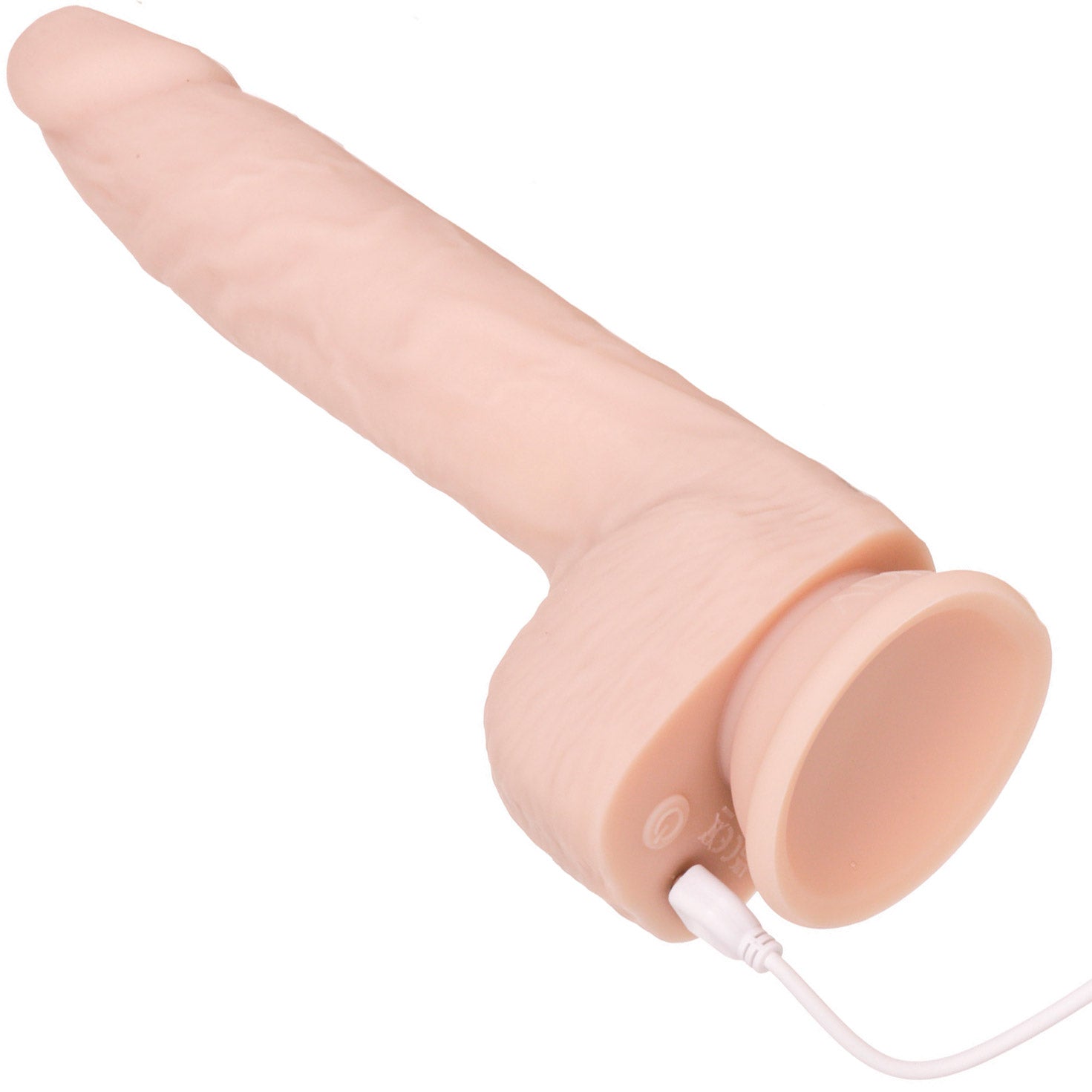 Naked Addiction Thrusting, Vibrating 8.5" Silicone Suction Cup Dildo With Balls & Remote