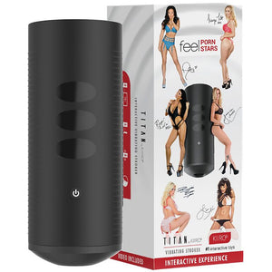 KIIROO TITAN Feel Porn Stars Experience Interactive Vibrating Penis Masturbator