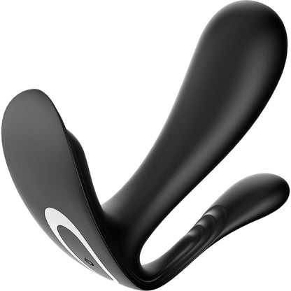 Satisfyer Top Secret+ Rechargeable Wearable App Enabled 12-Function Triple Stimulation Vibrator - Black