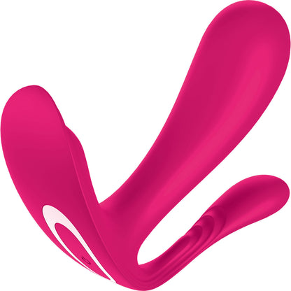 Satisfyer Top Secret+ Rechargeable Wearable App Enabled 12-Function Triple Stimulation Vibrator - Pink