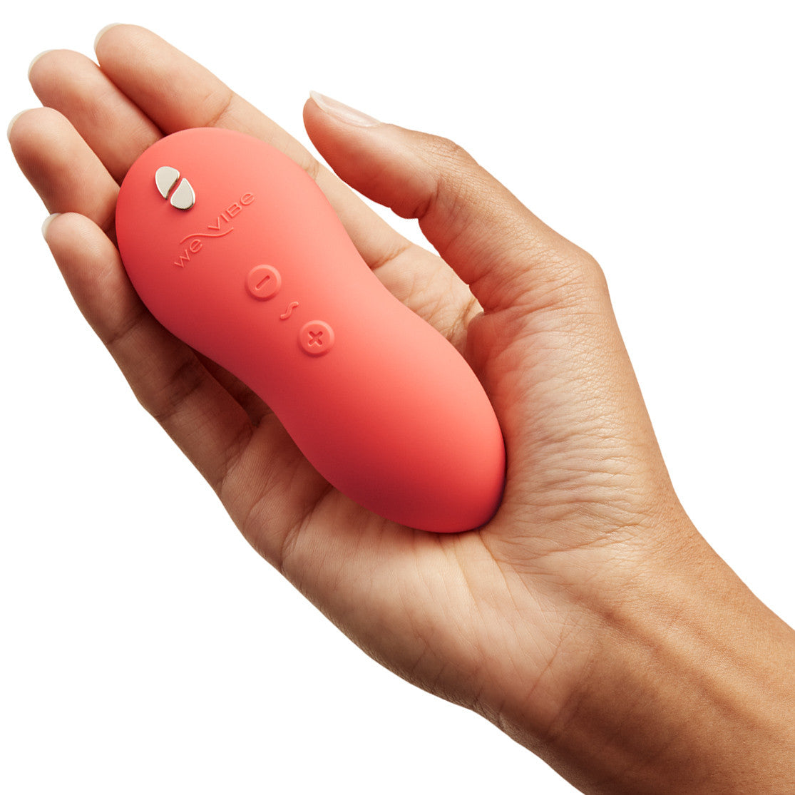 Touch X By We-Vibe Waterproof Rechargeable Silicone Lay-On Vibrator - Crave Coral