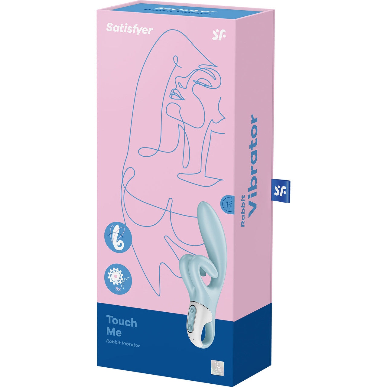 Satisfyer Touch Me Silicone Rechargeable Flexible Dual Stimulation Vibrator - Blue