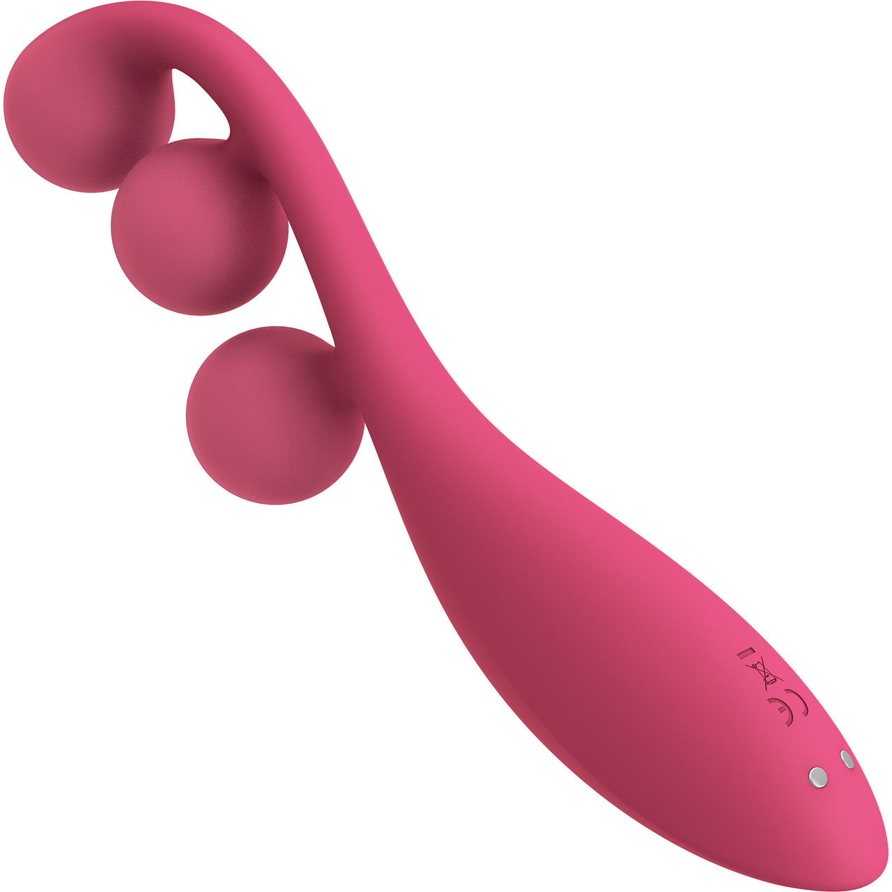 Satisfyer Tri Ball 1 Rechargeable Waterproof Silicone Bendable Triple Stimulation Vibrator - Red