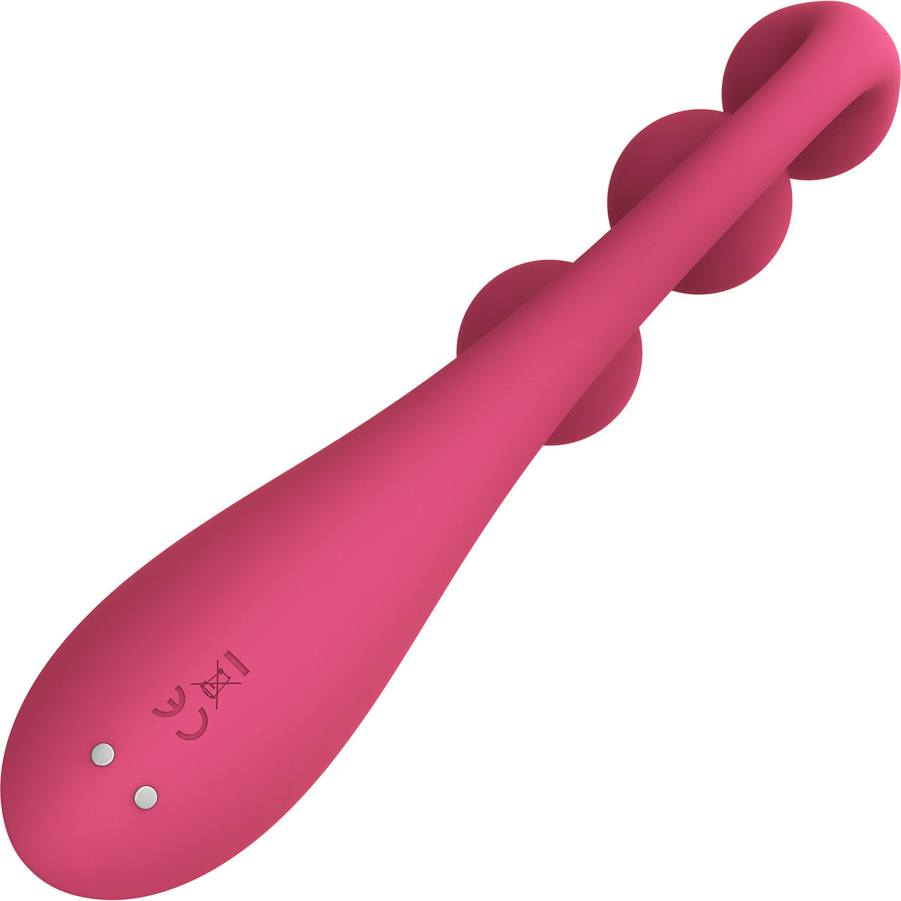 Satisfyer Tri Ball 1 Rechargeable Waterproof Silicone Bendable Triple Stimulation Vibrator - Red