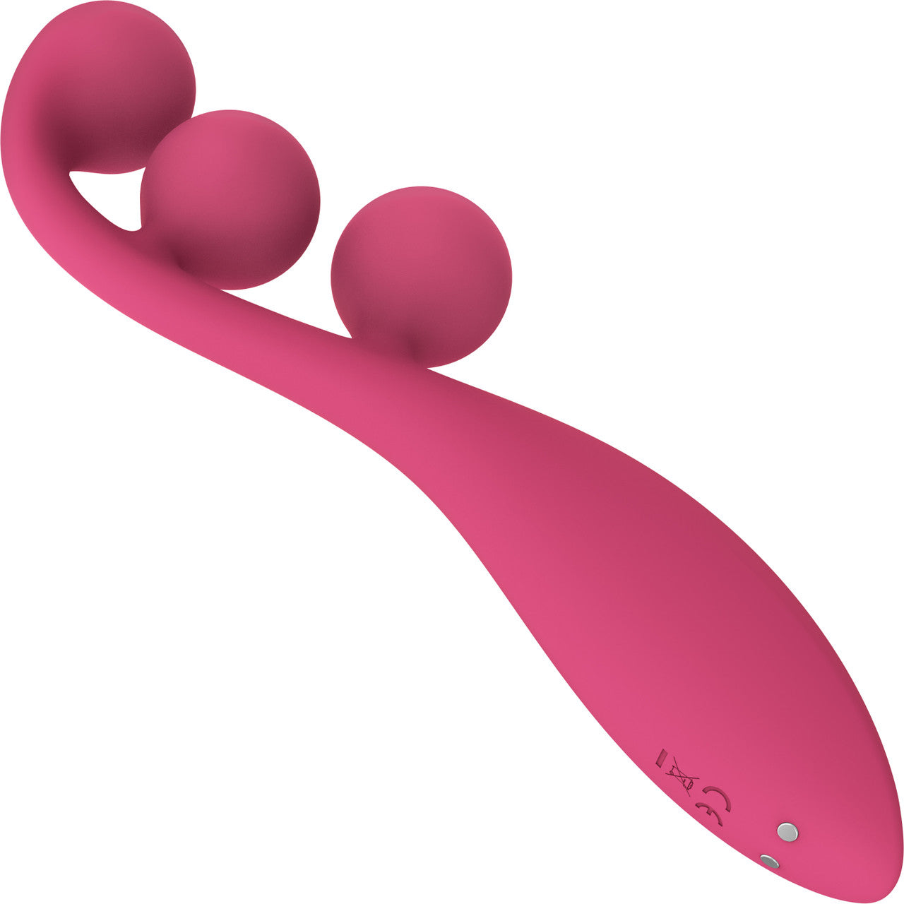 Satisfyer Tri Ball 1 Rechargeable Waterproof Silicone Bendable Triple Stimulation Vibrator - Red