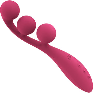 Satisfyer Tri Ball 1 Rechargeable Waterproof Silicone Bendable Triple Stimulation Vibrator - Red