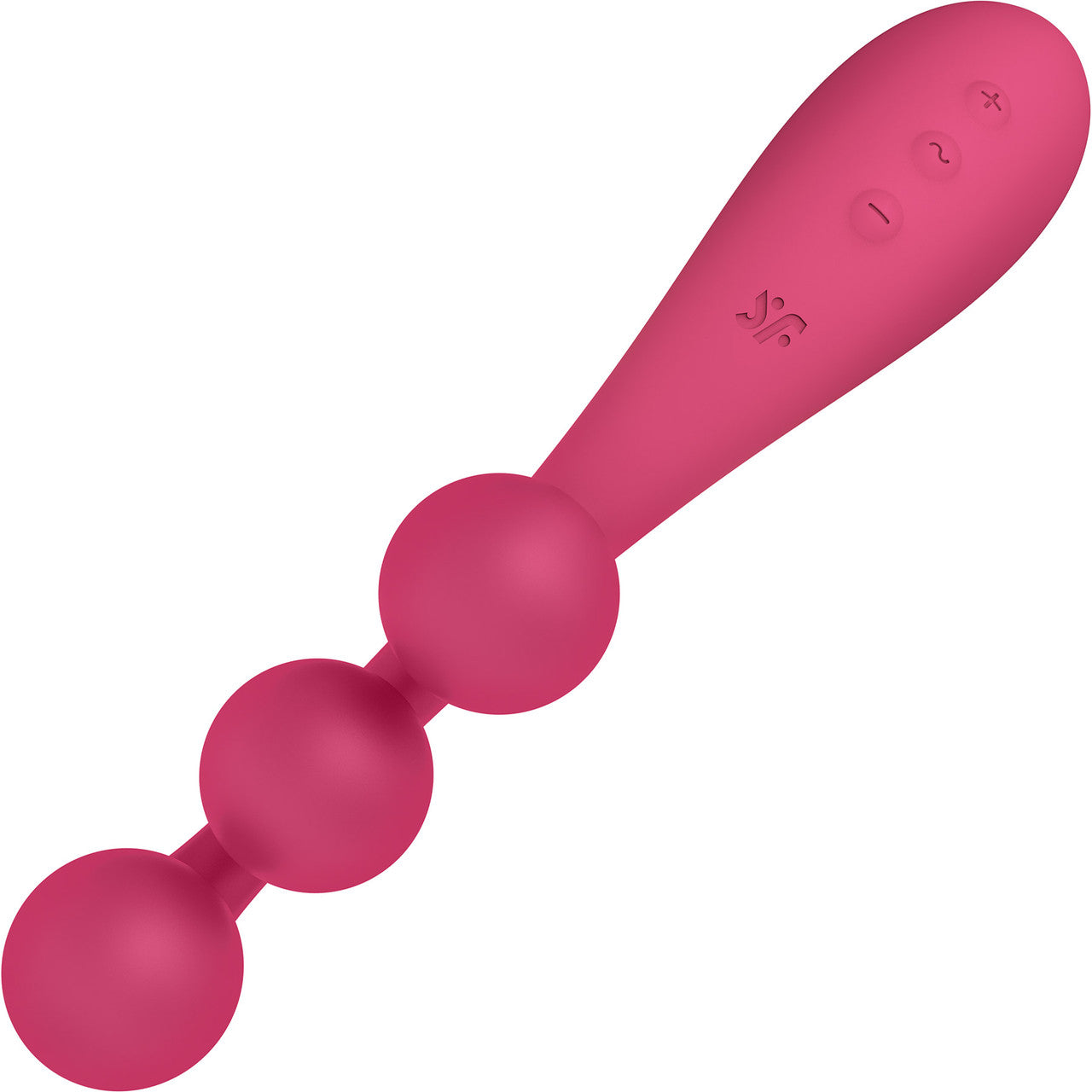 Satisfyer Tri Ball 1 Rechargeable Waterproof Silicone Bendable Triple Stimulation Vibrator - Red