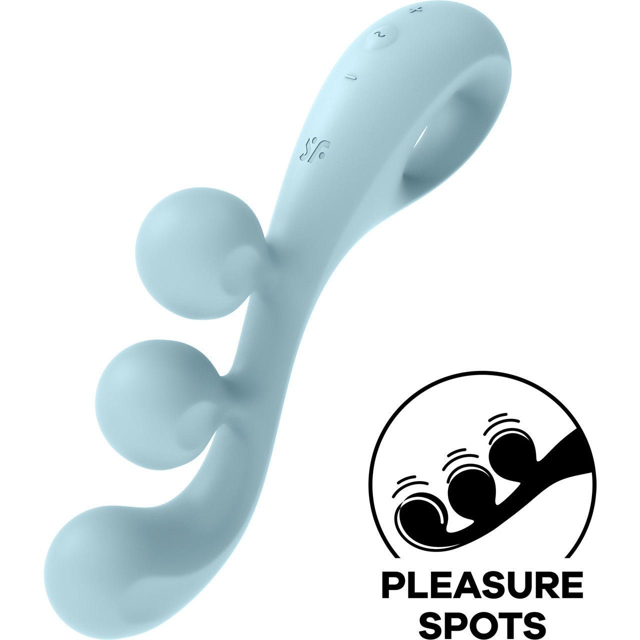 Satisfyer Tri Ball 2 Rechargeable Waterproof Silicone Bendable Triple Stimulation Vibrator - Blue