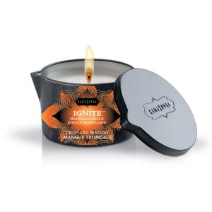 Kama Sutra Ignite Massage Oil Candle - Tropical Mango - 6 oz