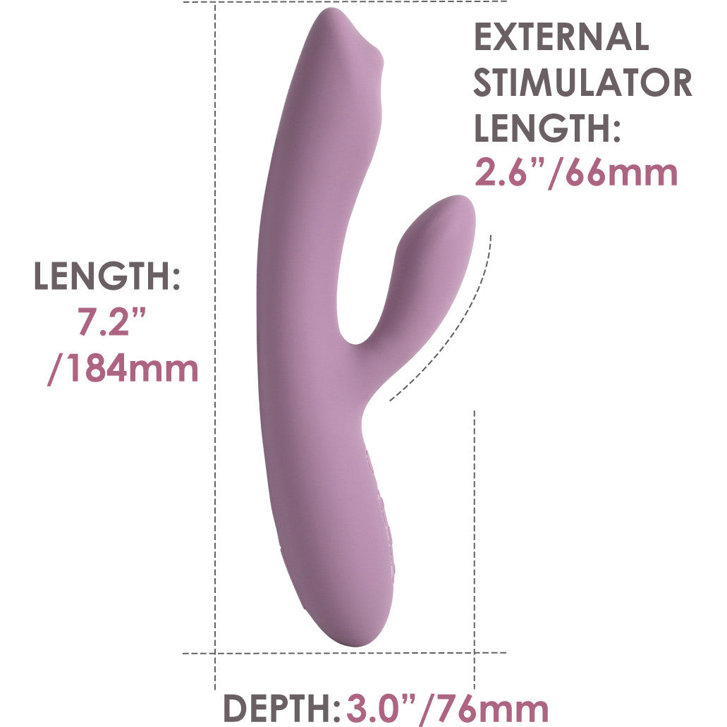 SVAKOM TRYSTA NEO Rechargeable Interactive Silicone Rabbit Vibrator With G-Spot Ball - Romantic Rose