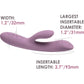 SVAKOM TRYSTA NEO Rechargeable Interactive Silicone Rabbit Vibrator With G-Spot Ball - Romantic Rose