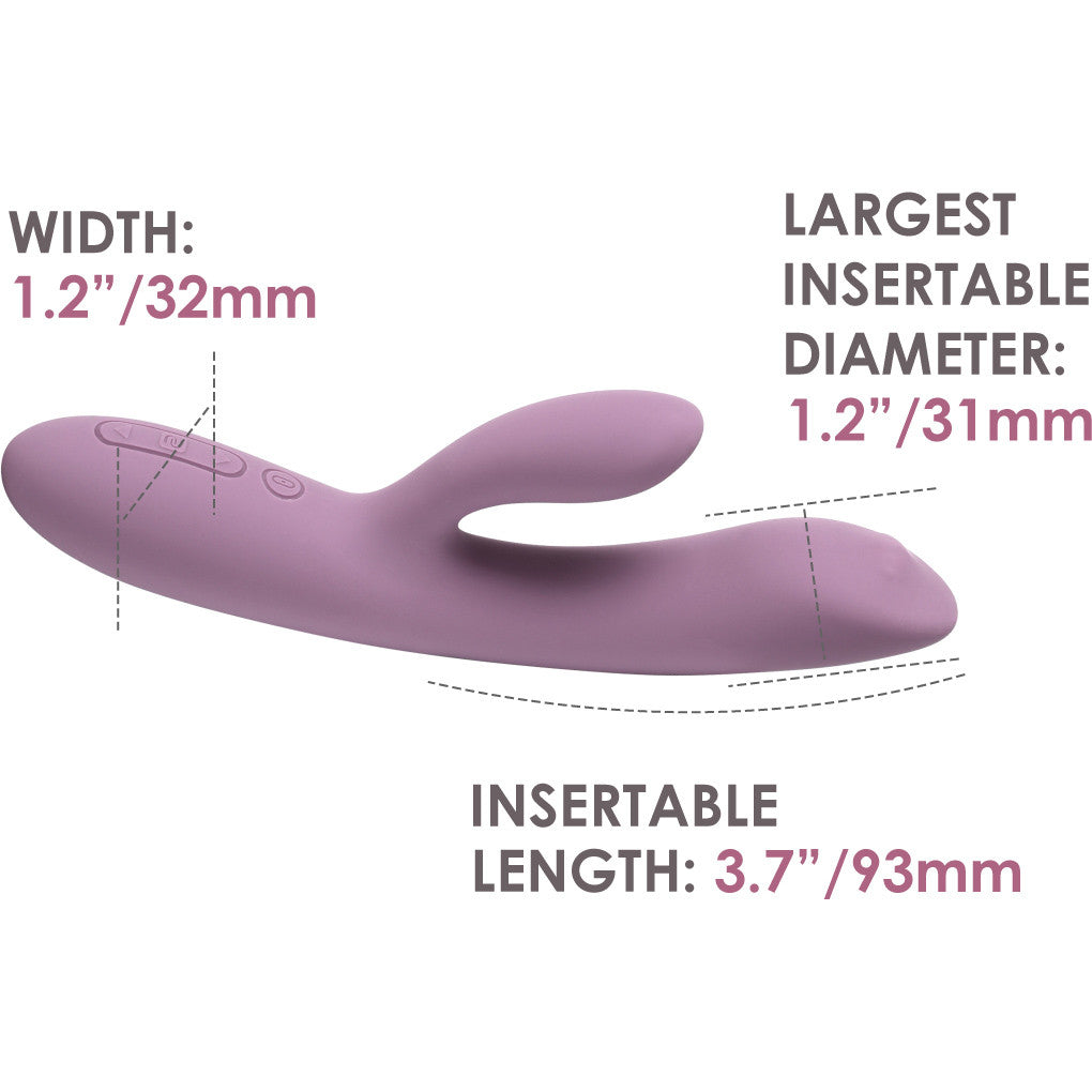 SVAKOM TRYSTA NEO Rechargeable Interactive Silicone Rabbit Vibrator With G-Spot Ball - Romantic Rose