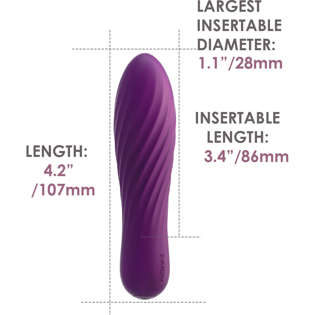 SVAKOM Tulip Silicone Powerful Bullet Vibrator - Violet SVAKOM Tulip Silicone Powerful Bullet Vibrator - Violet