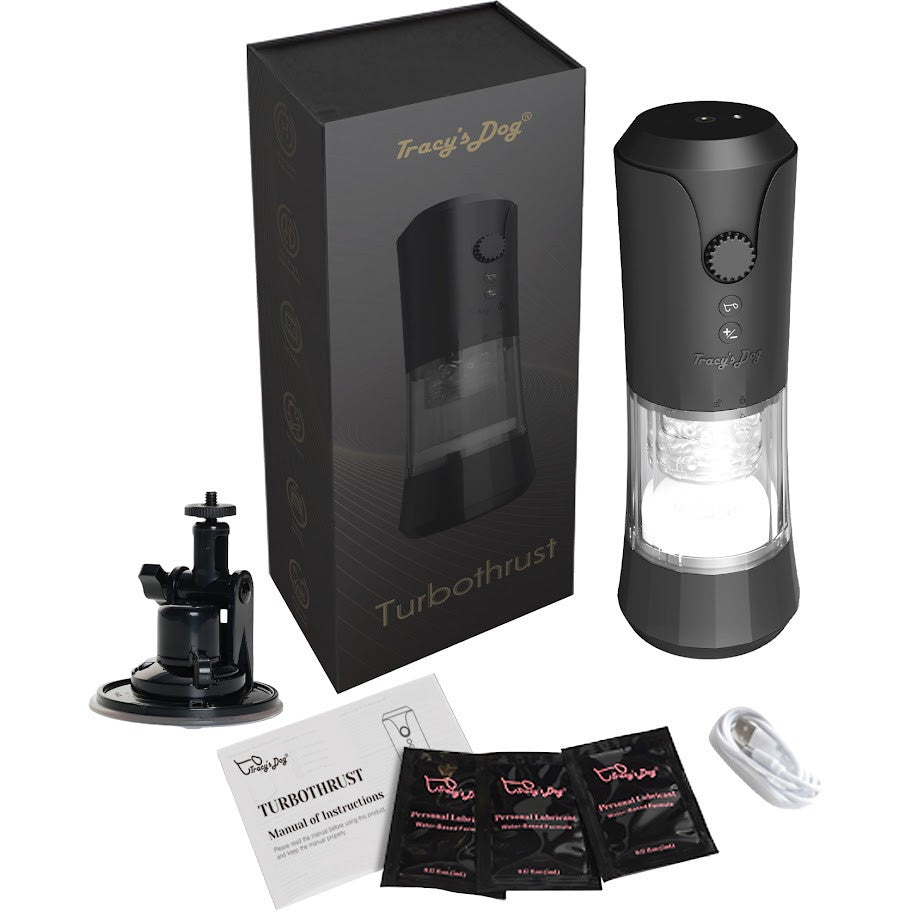 Tracy's Dog Turbothrust Automatic Thrusting, Rotating, Vibrating Penis Masturbator With Suction Base