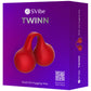 SVibe Snail Twinn Silicone Clitoral Vibrator - Cherry