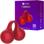 SVibe Snail Twinn Silicone Clitoral Vibrator - Cherry