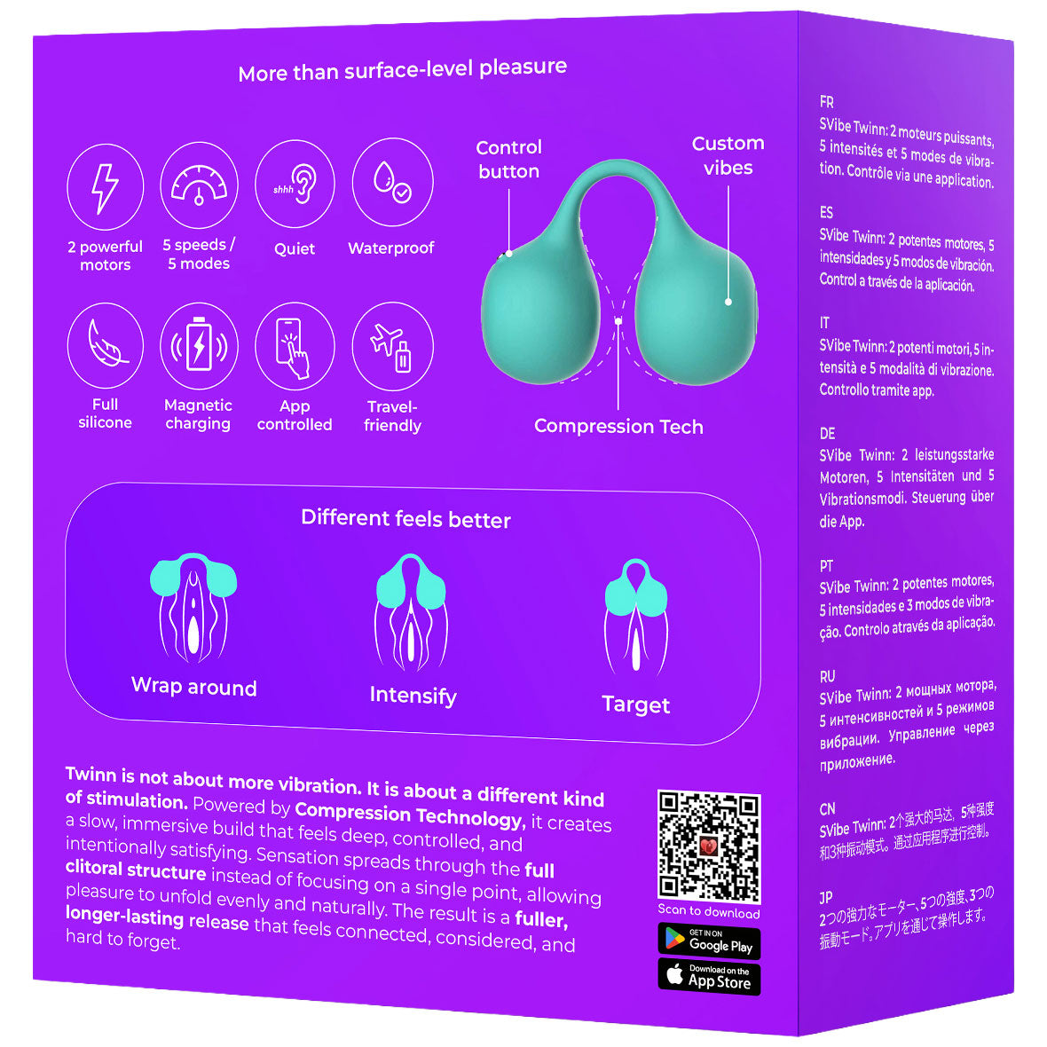 SVibe Snail Twinn Silicone Clitoral Vibrator - Tiffany