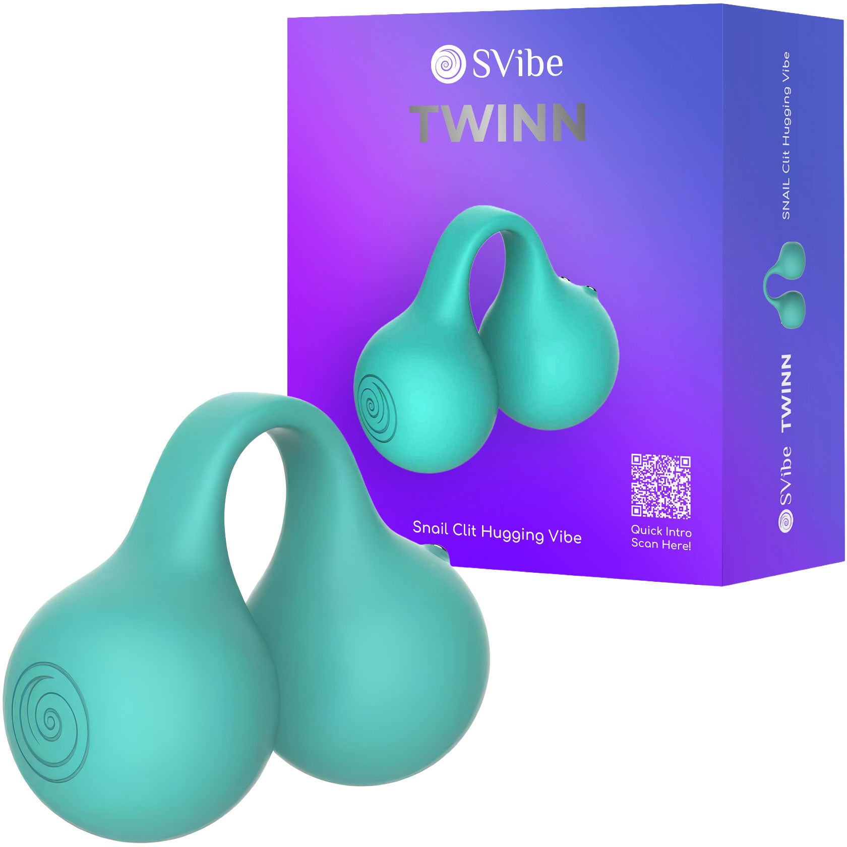 SVibe Snail Twinn Silicone Clitoral Vibrator - Tiffany