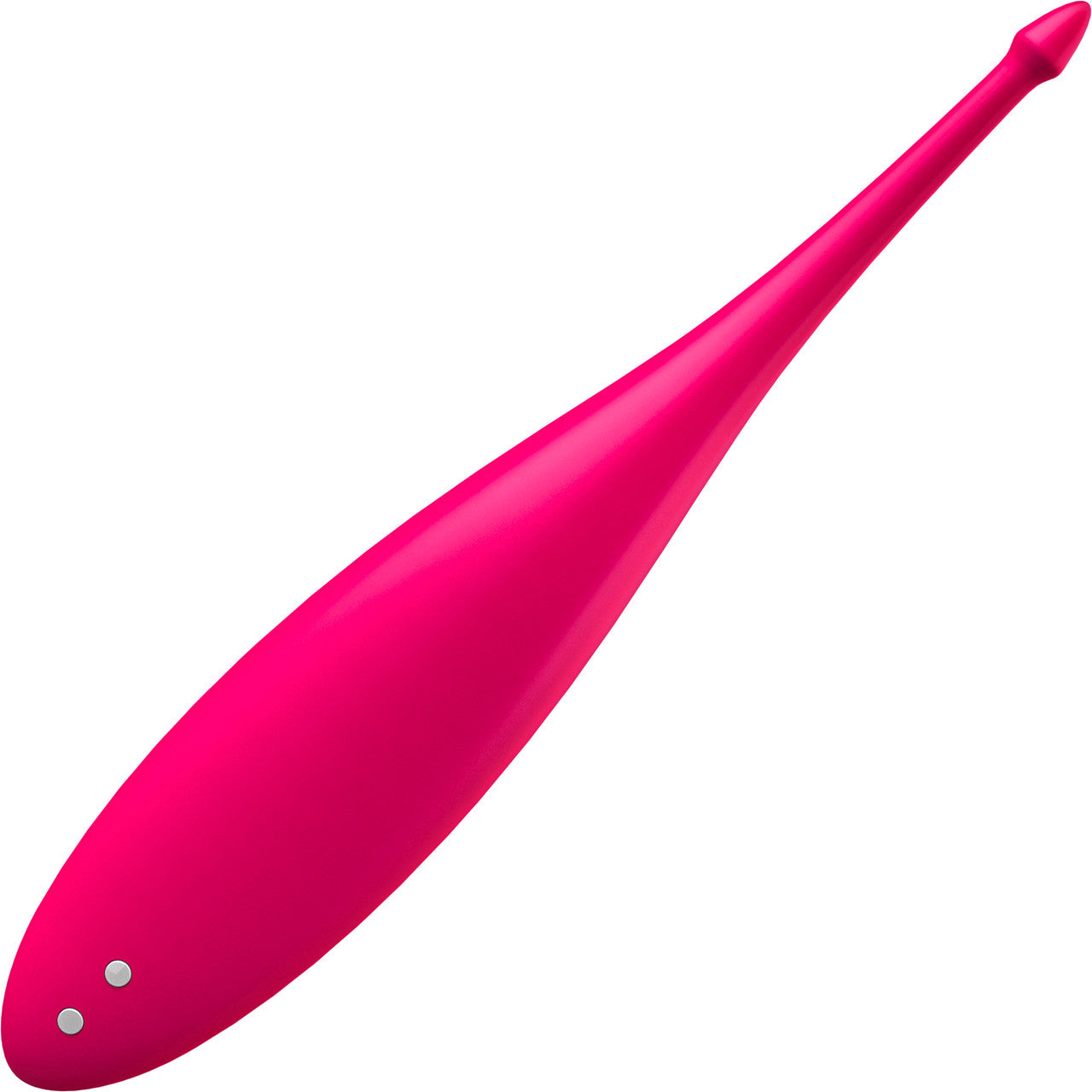 Satisfyer Twirling Fun Rechargeable Waterproof Silicone Clitoral Vibrator - Pink