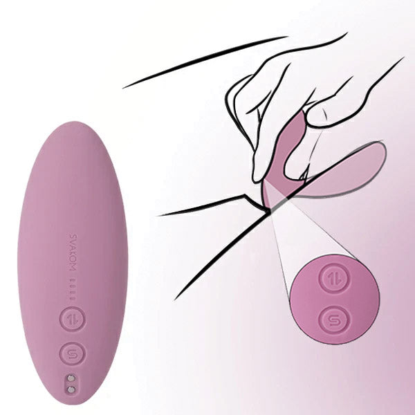 SVAKOM ERICA PLUS Wearable Silicone Thrusting Dual Stimulation Vibrator - Two Buttons, Total Control
