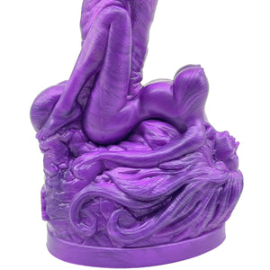 The Siren 9.5" Silicone Fantasy Dildo With Grinder By Uberrime - Purple Abyss