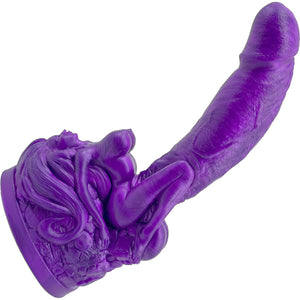 The Siren 9.5" Silicone Fantasy Dildo With Grinder By Uberrime - Purple Abyss