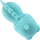 Unihorn Mount 'N Peak Pointed Flicking Silicone Clitoral Vibrator - Blue