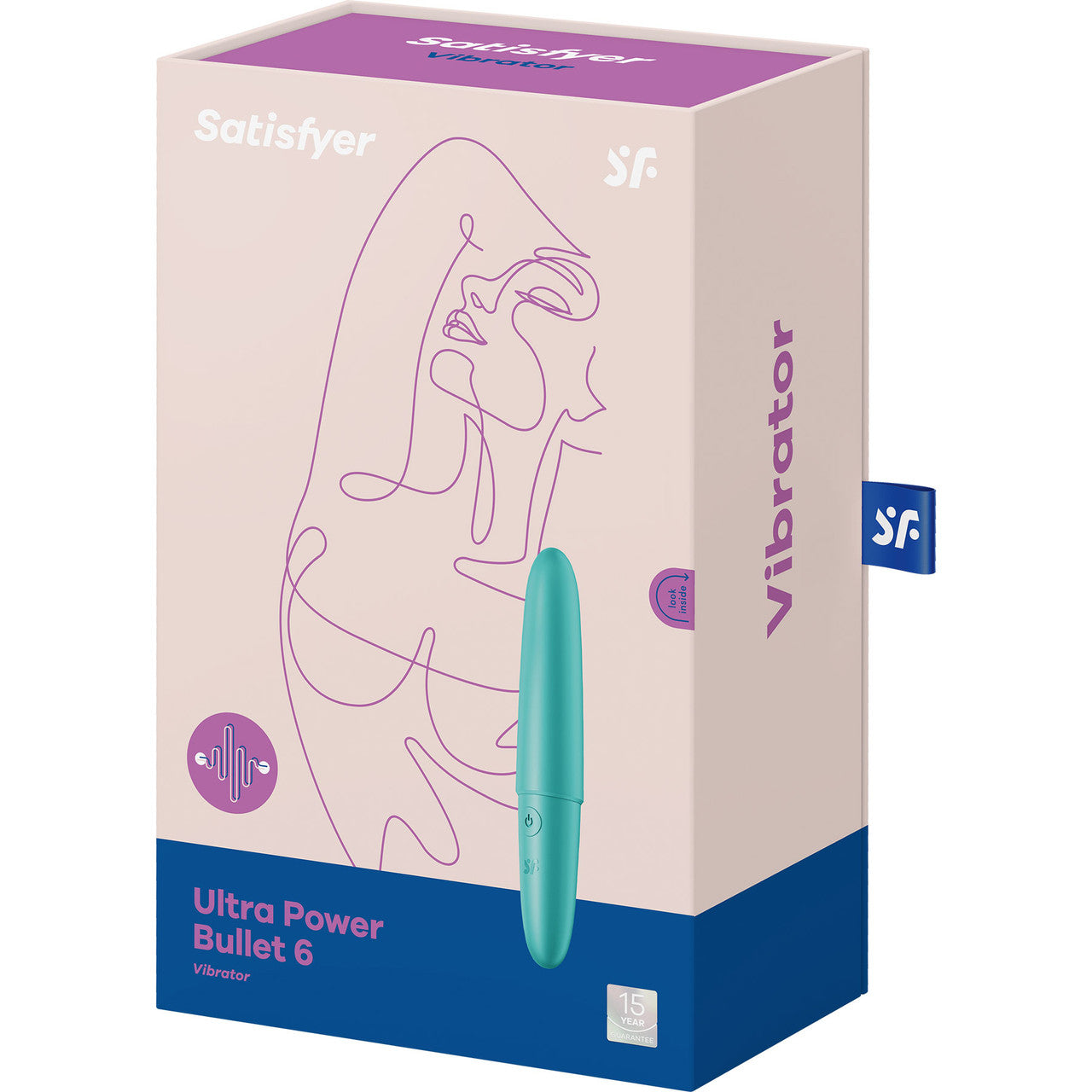 Satisfyer Ultra Power Bullet 6 Silicone Rechargeable Waterproof Bullet Vibrator - Turquoise