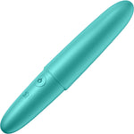 Satisfyer Ultra Power Bullet 6 Silicone Rechargeable Waterproof Bullet Vibrator - Turquoise