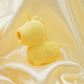 Unihorn Bean Blossom Flicking Silicone Clitoral Vibrator - Yellow