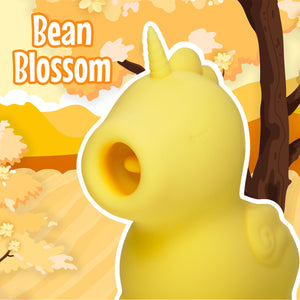 Unihorn Bean Blossom Flicking Silicone Clitoral Vibrator - Yellow