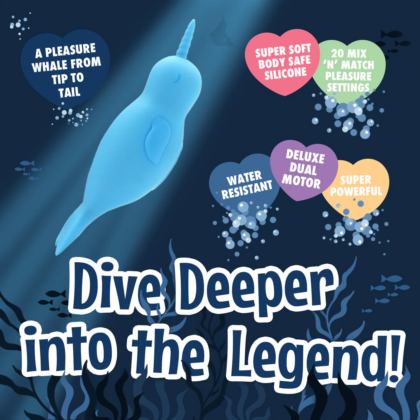 Unihorn Of The Sea Neigh Mo The Narwhal Silicone Clitoral Vibrator