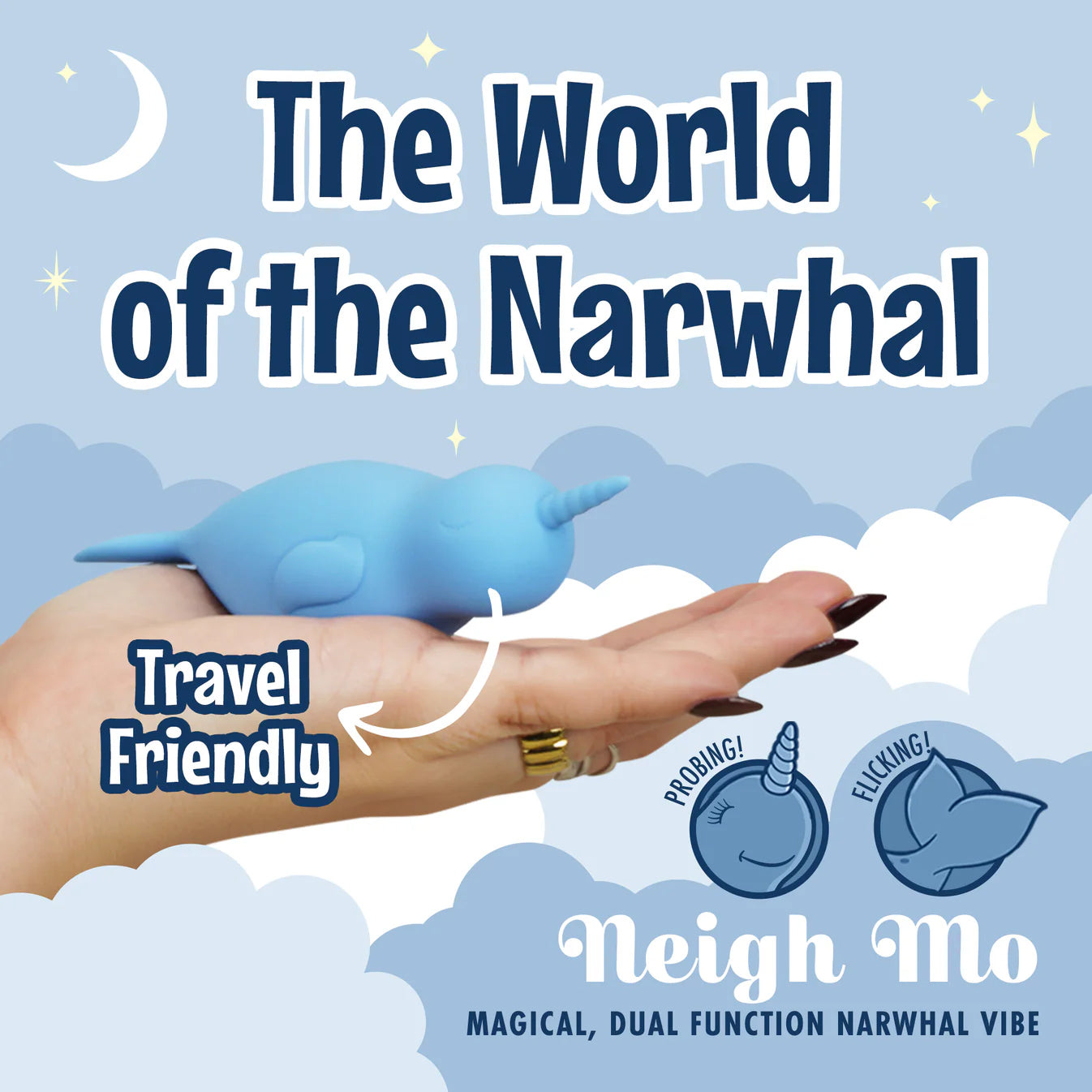 Unihorn Of The Sea Neigh Mo The Narwhal Silicone Clitoral Vibrator