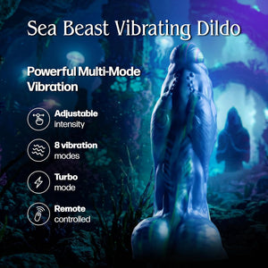 Marinus Sea Beast Silicone Vibrating Dildo With Remote By Tentra