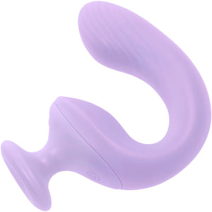 Playboy Pleasure Rev Me Up Rechargeable Waterproof Silicone Dual Stimulation Vibrator - Purple