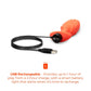 b-Vibe Swirl Textured Silicone Vibrating Butt Plug - Orange