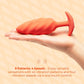 b-Vibe Swirl Textured Silicone Vibrating Butt Plug - Orange