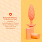 b-Vibe Swirl Textured Silicone Vibrating Butt Plug - Orange