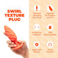b-Vibe Swirl Textured Silicone Vibrating Butt Plug - Orange