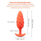b-Vibe Swirl Textured Silicone Vibrating Butt Plug - Orange