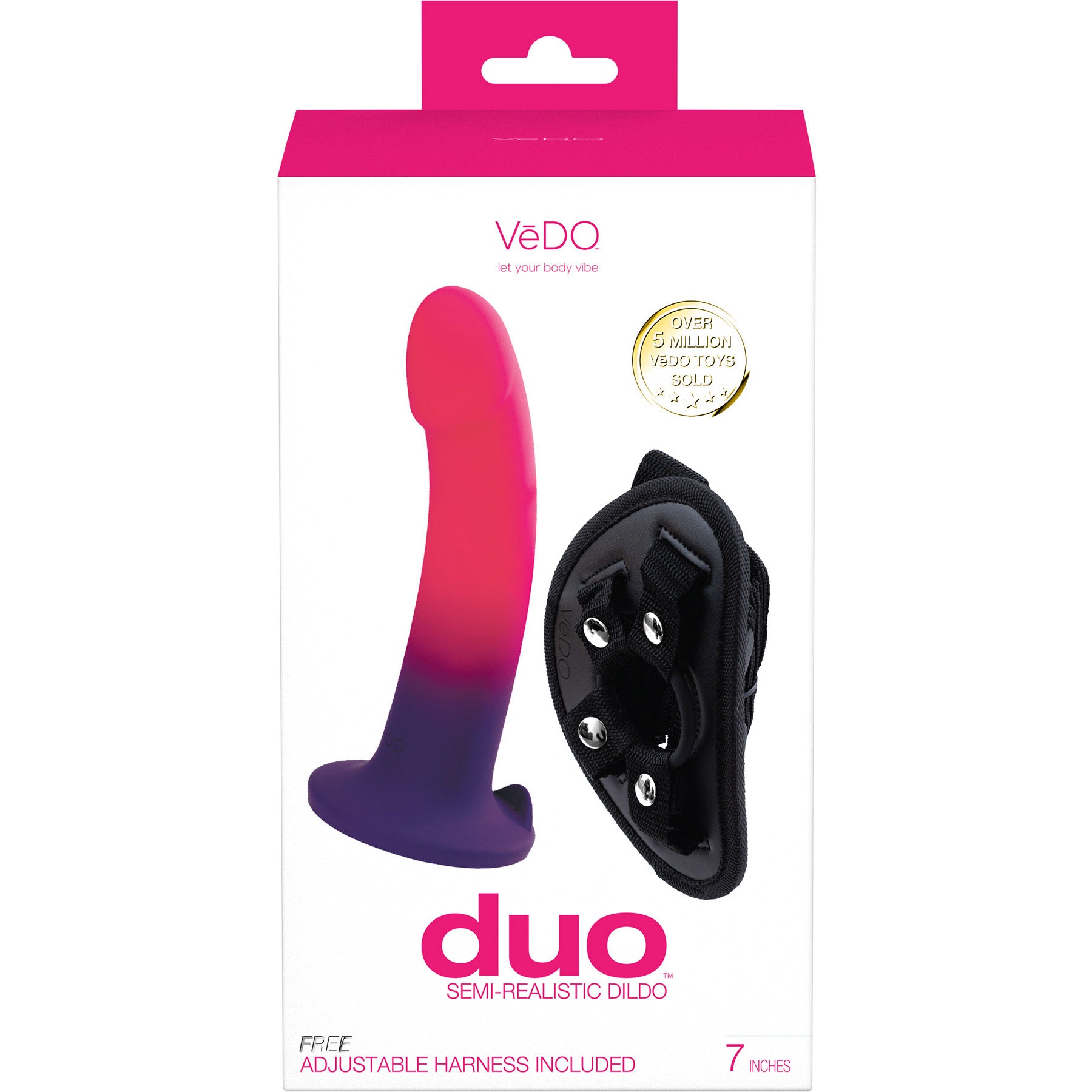 Duo Silicone Dildo Harness Kit By VeDO - Pink