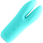 Kitti Rechargeable Silicone Dual Vibe By VeDO - Tease Me Turquoise