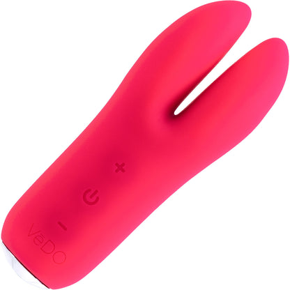 Kitti Rechargeable Silicone Dual Vibe By VeDO - Foxy Pink